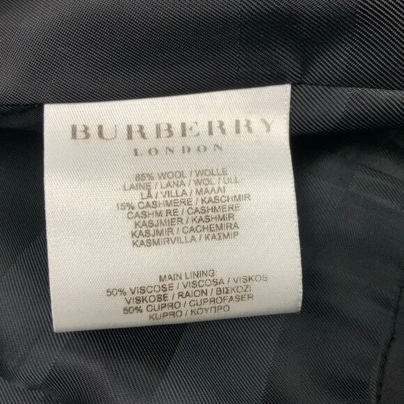 Burberry Prorsum Black Cashmere Blend Pleated Midi Length Trench Coat M - Picture 14 of 16